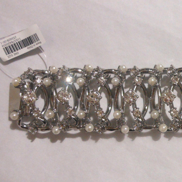 BANANA REPUBLIC Lady Chain Bracelet*Pearl/Glass - Picture 3 of 6